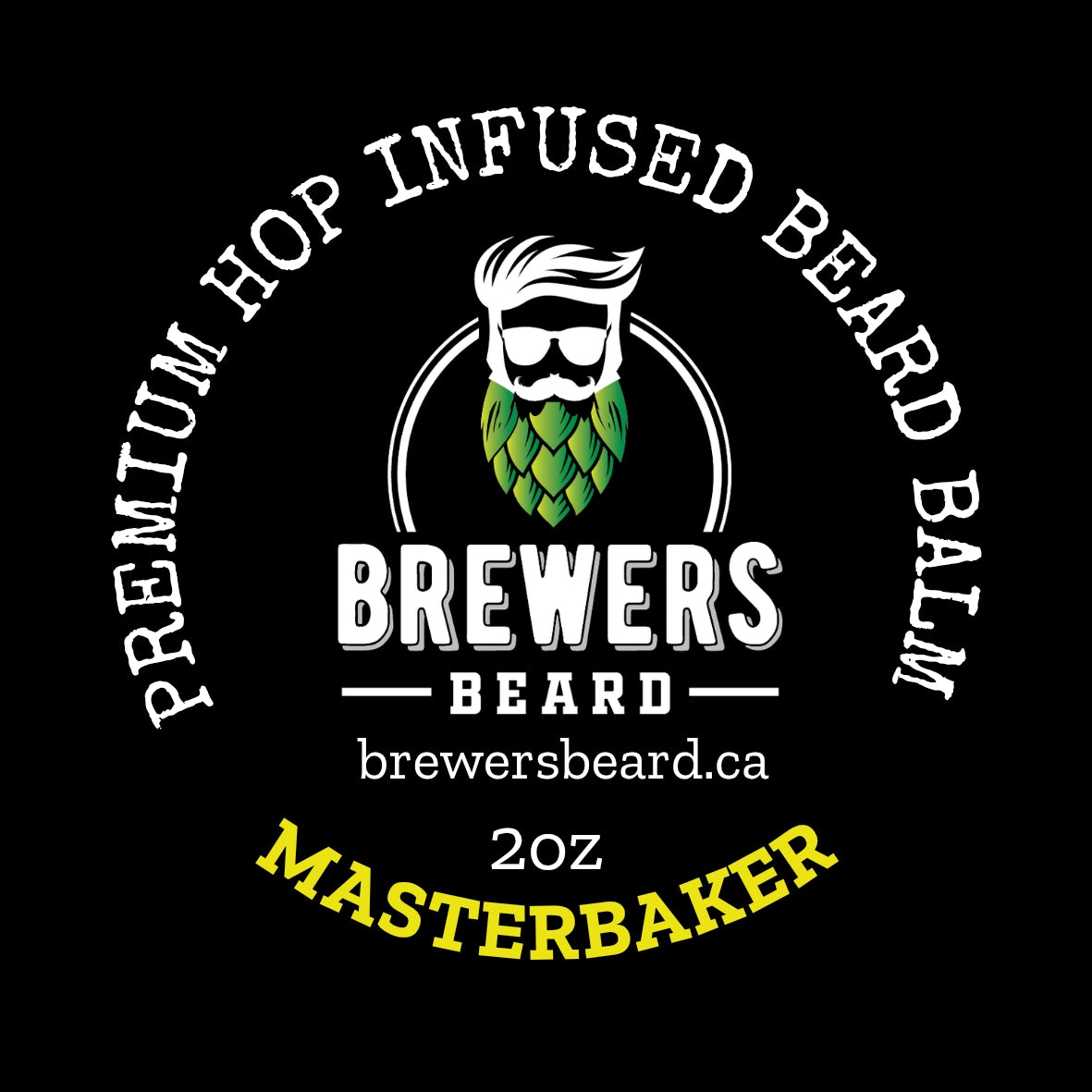 Master Baker | Premium Hop Infused Beard Balm | Warm Cinnamon Roll and Coffee Scent | Brewer’s Beard