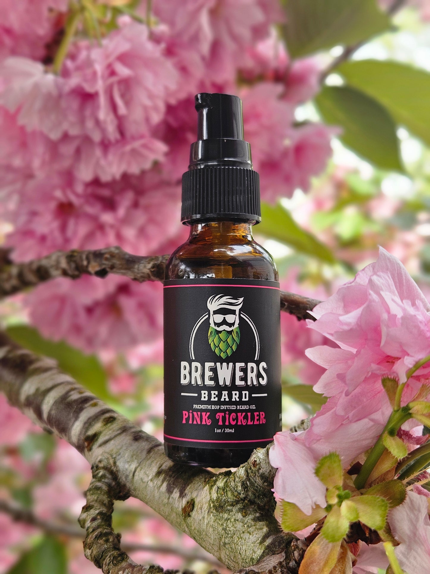 Pink Tickler | Premium Hop Infused Beard Oil | Fresh Fruity Scent | Brewer’s Beard